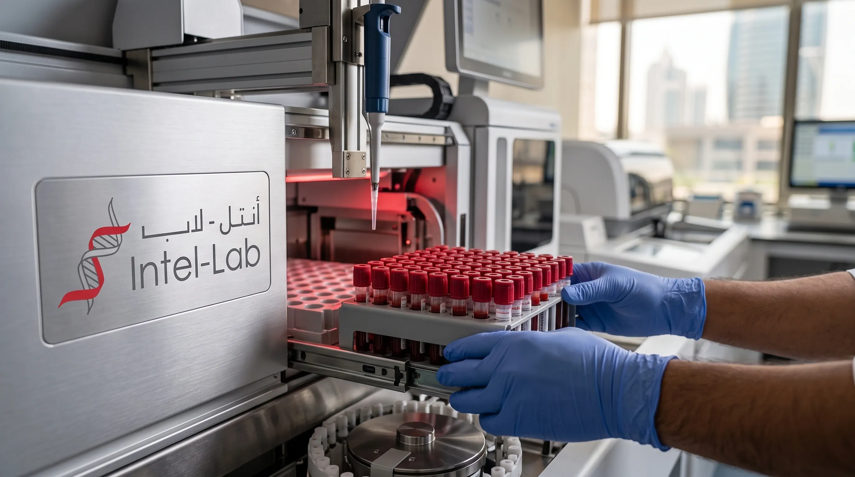 Advanced automated blood analyzer equipment at Intel Lab Dubai