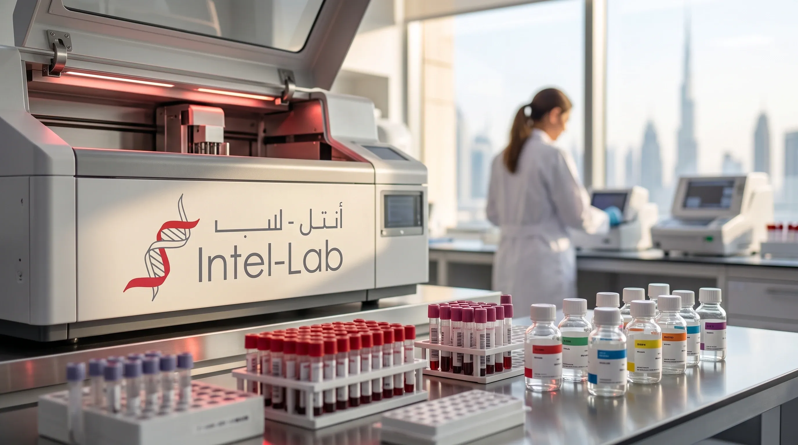 Intel Lab's EIAC-accredited (ISO 15189:2022) clinical laboratory in Dubai