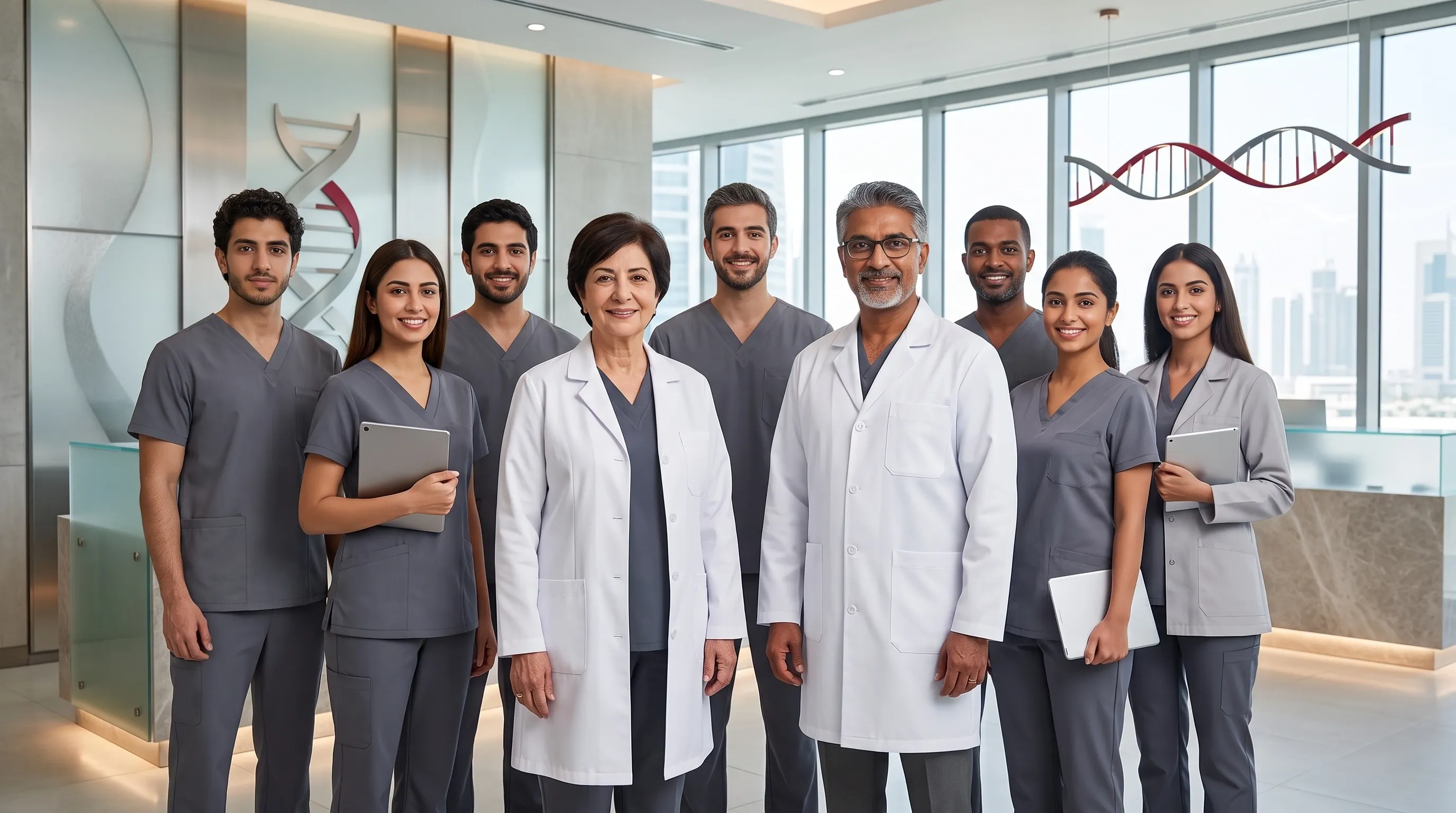 Intel Lab medical professionals providing corporate health screening services in Dubai
